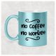 No coffee no workee - egyedi glitteres bögre